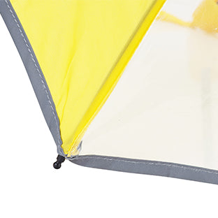 反射テープ付きで暗い場所でも安心。