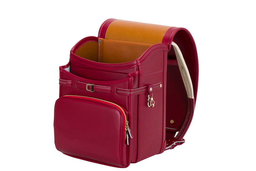 ジップ】2026 女の子 カーマイン/レッド | シンプルな正統派ランドセル